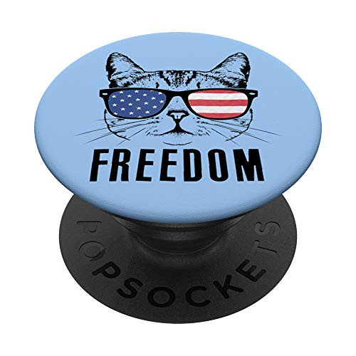 Lost Gods Freedom Cat PopSockets Stand for Smartphones and Tablets PopSockets Grip and Stand for Phones and Tablets