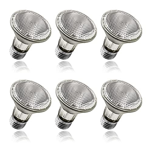 Par20 Bulbs, 6 Pack Halogen Bulbs, Jaenmsa Par20 Flood Light Bulb 120V 39W -50W Equivalent-, Dimmable Reflector Lamp Bulb with E26 Base, High Output 2700K Warm White for Track Lighting, Recessed Can