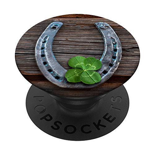 Horseshoe with Glover Horse Design for Horse Lovers PopSockets PopGrip: Swappable Grip for Phones  and  Tablets