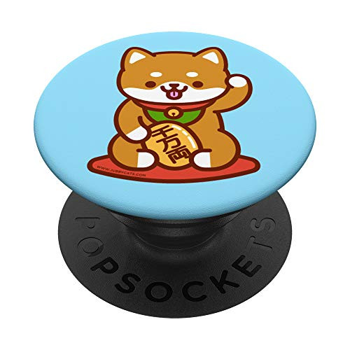 Funny Dog MANEKI-INU, Shiba Inu, Japanese Lucky Dog PopSockets PopGrip: Swappable Grip for Phones  and  Tablets