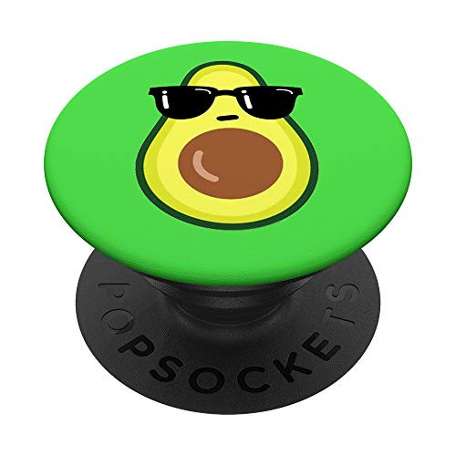 Cool Avocado Wearing Sunglasses Green Pop Socket PopSockets PopGrip: Swappable Grip for Phones  and  Tablets