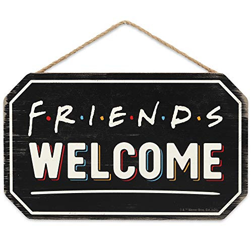 Open Road Brands Friends Welcome Hanging Wood Wall Decor - Featuring The Logo from The Hit TV Show