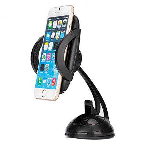 Car Mount Dash Windshield Holder Cradle Swivel Dock Compatible with iPhone 11 - iPhone 11 Pro - iPhone 11 Pro Max - iPhone 6 - iPhone 6 Plus - iPhone 6S - iPhone 6S Plus - iPhone 7