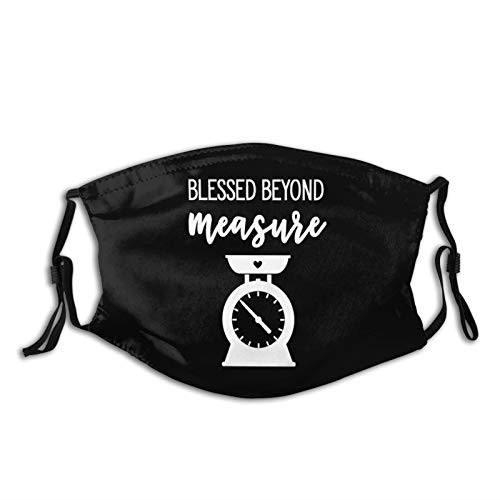 Blessed Beyond Measure Washable and Reusable Dust-Proof Face Mask Outdoor Mouth Cover for Adults Black