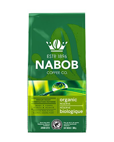 NABOB Organic Reserve Ground Coffee, 300g {Imported from Canada}