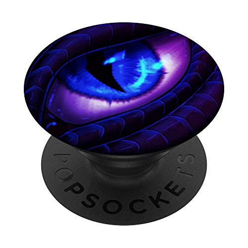 Dragon Purple  and  Blue Eye Cool Tarragon Chinese Fantasy PopSockets Grip and Stand for Phones and Tablets