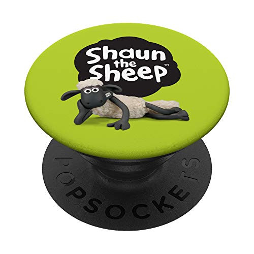 Shaun the Sheep: Alt Logo with Shaun -Green- PopSockets PopGrip: Swappable Grip for Phones  and  Tablets