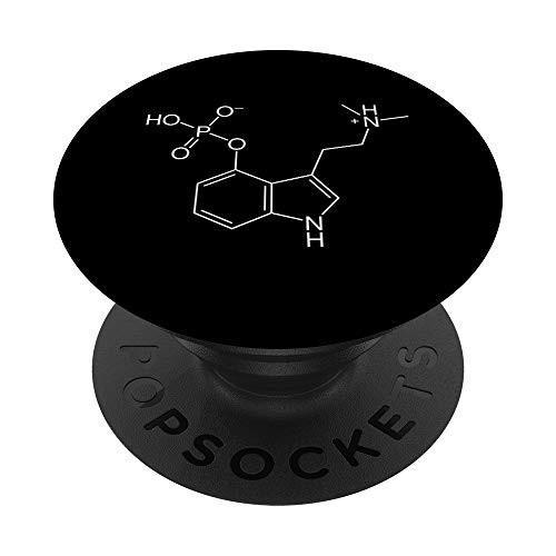 Psilocybin Molecule Magic Mushroom PopSockets PopGrip: Swappable Grip for Phones  and  Tablets