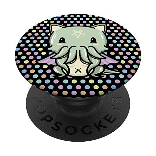 Kawaii Cat The Meow Of Cthulhu - Pastel Goth Creepy PopSockets Grip and Stand for Phones and Tablets