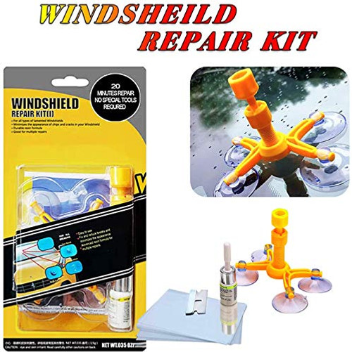 Car Windshield Repair Kit - Windshield Chip Repair Kit with Windshield Repair Resin for Fix Auto Glass Windshield Crack Chip Scratch