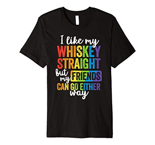 LGBT Pride Ally Pun March Parade Whiskey Equality Dont Hate Premium T-Shirt