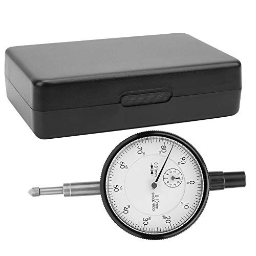 Dial Indicator Measuring Tool 0.01MM Accuracy 0-10MM Range Shockproof Dial Indicator Gauge Measuring Tool, Back Cover with Ear