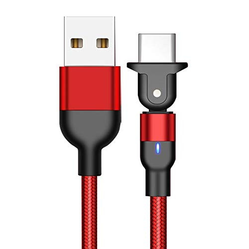 wpOP59NE USB Charge Cord 5A Fast Charging Cable Micro USB Type-C Bendable Plug Data Cord Wire for Android Red Type-c