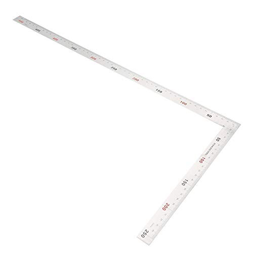 Metal Square Ruler 90 Degree Framing Square Ruler L-Shaped Right Angle Square Ruler Angle Measuring Tool-500mm250mm-