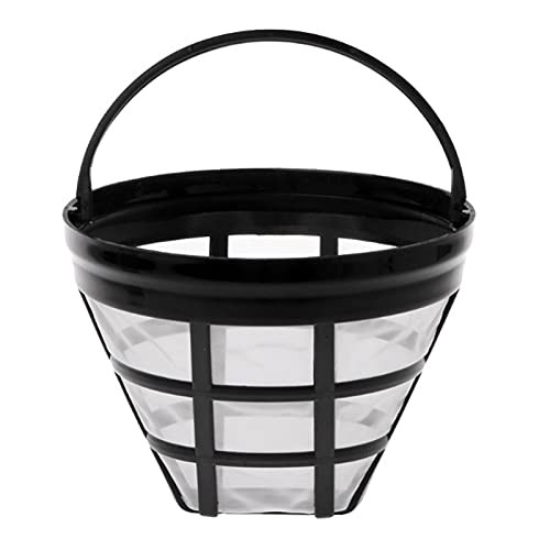Reusable Coffee Filter, Permanent Cone Basket Replacement Filter with Stainless Steel Mesh, Fit for Coffee Maker Filter and Brewers