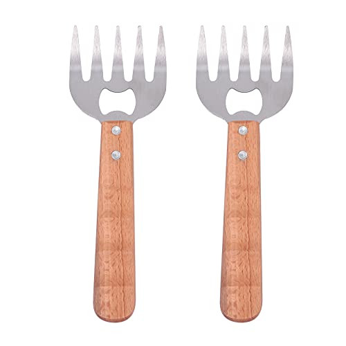 DOITOOL 2pcs Meat Shredder Claws with Wooden Handle Best Meat Claws for Shredding Pulling Handing Lifting Serving Pork Turkey Chicken
