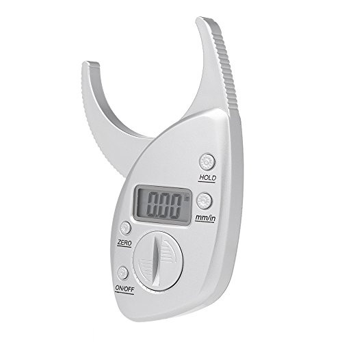 Leeofty Digital Body Fat Caliper Skinfold Caliper LCD Display Skin Muscle Tester Analyzer Electronic Fat Measure