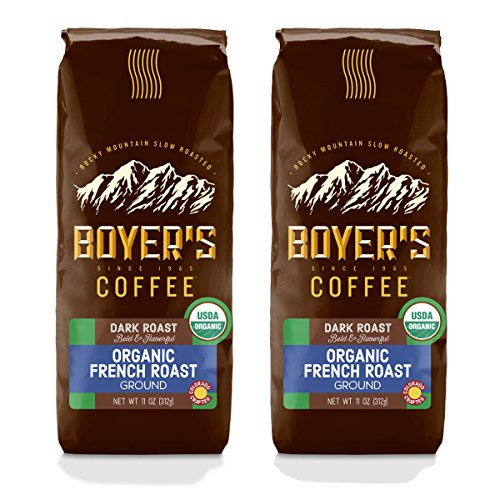 Organic French Roast, Dark Roast, Ground Coffee, 2-Pack (22oz)