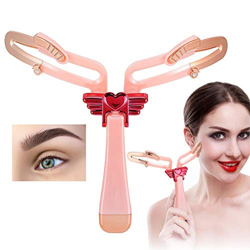 Eyebrow Shaper Adjustable Eyebrow Shaper Stencil Handheld Eyebrow Grooming Template Makeup Tool Pink Reusable Eyebrow Stencil for A Range Of Face Shapes