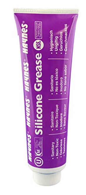 Haynes Silicone Grease, Food Grade Sanitary Lubricant, Machine Lube, Prevent Valves and O-Rings from Sticking, 1-4oz Tube Silicone Grease