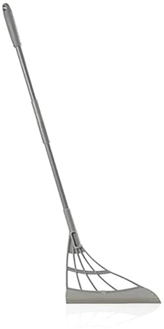 Multifunction Magic Broom, Telescopic Floor Squeegee, Adjustable Professional Squeegee for Tile, Shower, Floo, 2-in-1 Easily Dry The Floor Surface and Remove Dirt and Hair, pet Hair Remover -Gray-