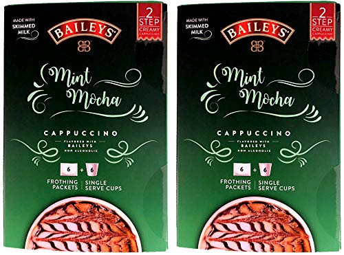 Bailey's Mint Mocha Cappuccino - 2 Pack (12 total single serve cups & packets)