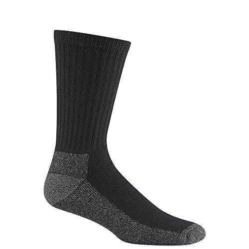 Wigwam Men's At Work 3-Pack Crew Socks, Black, X-Large