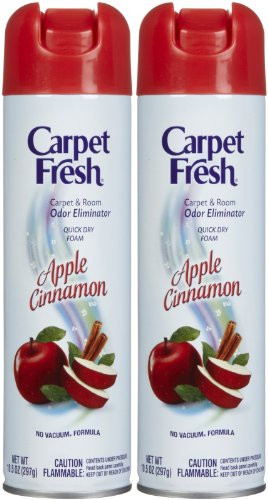 Carpet Fresh No-Vacuum Carpet Cleaner Aerosol, Apple Cinnamon, 10.5 Ounce -Pack of 2-