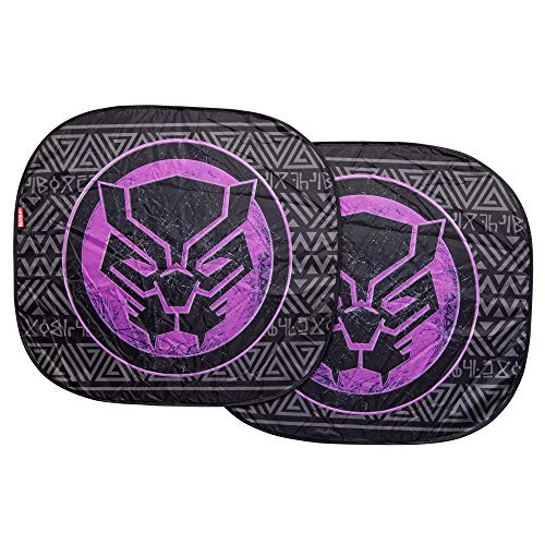 Plasticolor 003895R01 Marvel Black Panther Logo Car Truck or SUV Front Windshield Spring Sunshade