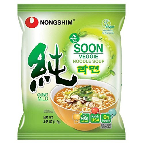Nongshim Korean Famous Ramen Variety Selection -?? ??- -Soon Veggie Ramen, 4 Pack-