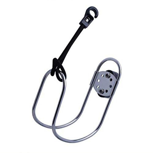 AOOCEEPAW Stainless Steel Marine Horseshoe Bracket Life Buoy Ring Holder with Plastic Mount-Size:1-