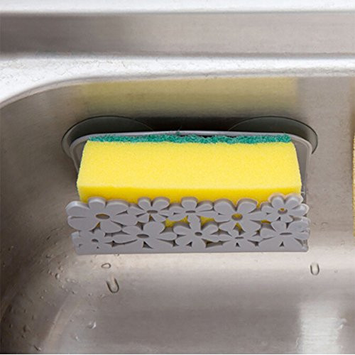 Glumes Kitchen Sink Organizer Caddy, Storage Holder for Sponges, Soaps, Scrubbers - Quick Drying Wire Basket Design with Strong Suction Cups