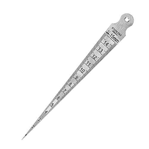 Gage Test Measuring Tool Taper Gauge Welding Gauge Stainless Steel Welder Inspection 0-15mm Metric/ 1/64 Inch