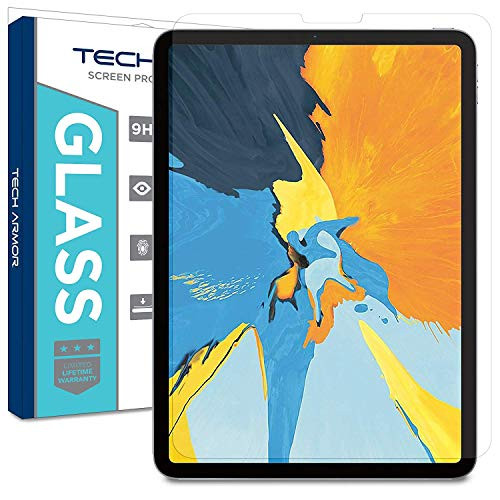 Tech Armor Ballistic Glass Screen Protector Designed for Apple iPad Pro 11 inch (2018)  Ultra-Thin 0.25mm for Extreme Touch Sensitivity (Works with Face ID and Apple Pencil) [1-Pack]