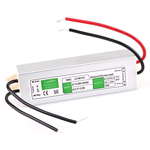 1PC AC110-220V LED Driver DC12V 15W 1.25A Waterproof IP67 Power Supply Transformer Adapter