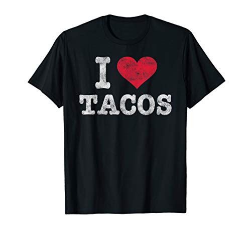 Trendy Vintage I Love Tacos Gift T-Shirt