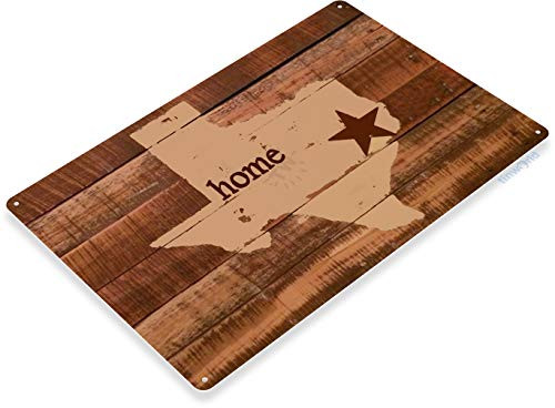 Tinworld Tin Sign Texas Home Lone Star Rustic Ranch Metal Sign Decor Cottage Farm Barn B327
