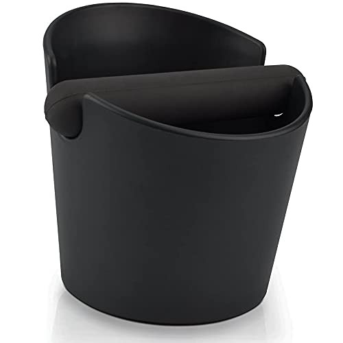 Espresso Knock Box 4.8 Inch Shock-Absorbent Durable Barista Style Coffee Knock Box With Removable Knock Bar and Non-Slip Base Espresso Dump Bin Coffee grounds container