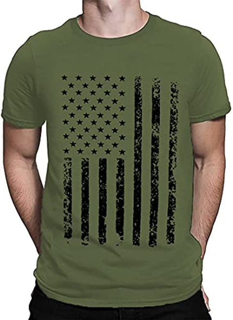 American Flag T-Shirt Men's Patriotic Shirt USA Flag Stars Stripes Print Short Sleeve Tee Shirt 4th of July Tops -Green plusBlack, Medium- American Flag T-Shirt Men's Patriotic Shirt USA Flag Stars Stripes Print Short Sleeve Tee Shirt 4th of July Tops -Green plusBlack, Medium-