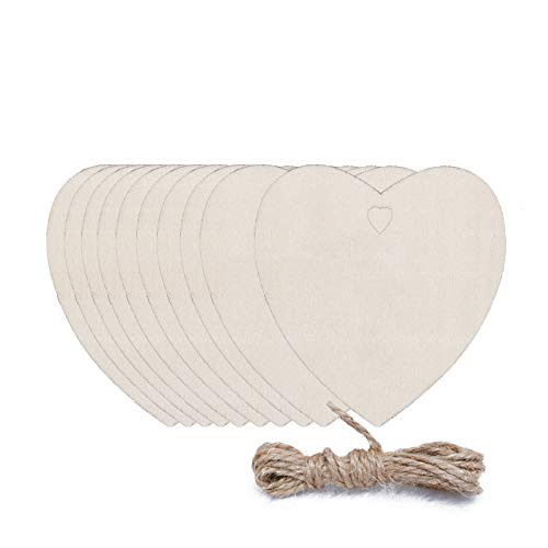 Kubert Pack of 50 Wooden Crafts to Paint Christmas Tree Hanging Ornaments Unfinished Wood Cutouts Christmas Decoration DIY Crafts -Wooden Heart Cutouts- Kubert Pack of 50 Wooden Crafts to Paint Christmas Tree Hanging Ornaments Unfinished Wood Cutouts Christmas Decoration DIY Crafts -Wooden Heart Cutouts-