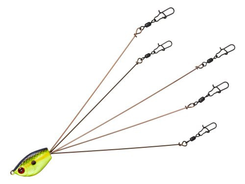 Yum Lures Yumbrella 5 Wire Rig, Foxy Lady, 5 Wire