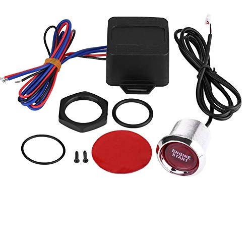Universal 12V LED Car Engine Start Push Button Start Switch Ignition Starter-Red-