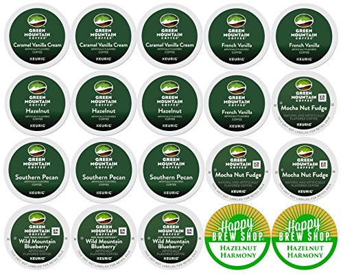 20-count GREEN MOUNTAIN FLAVORED COFFEE Variety Sampler Pack, Single-Serve Cups for Keurig-Compatible Brewers