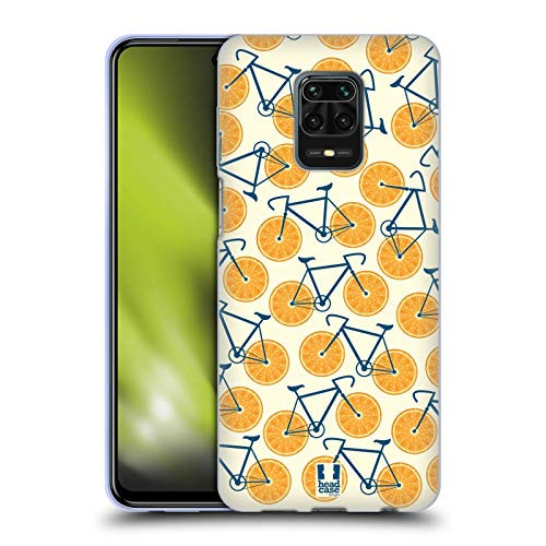 Head Case Designs Orange Bicycle Fruit Wheels Soft Gel Case Compatible with Redmi Note 9 Pro/Redmi Note 9S