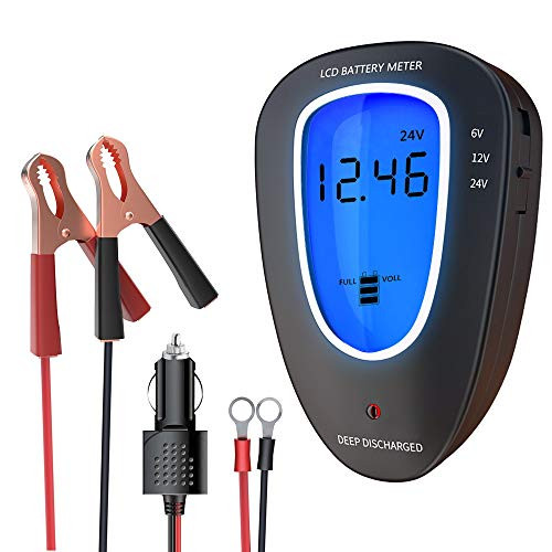 LST 6V/12V/24V Battery Tester Automotive Battery Meter Car Battery Voltage Tester Digital Analyzer