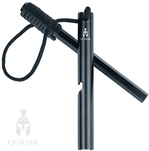 Qorsak Ferro Rod Fire Starter | Fire Steel Ferrocerium Rod | Flint and Steel Camping Fire Striker | Emergency Survival Ferro Rod Fire Starter