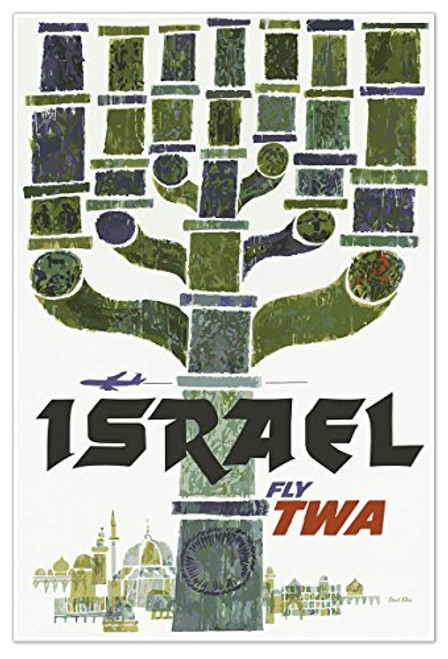 Gallery Prints Israel Menorah Travel Print - Measures 24" Wide x 36" high -610mm Wide x 915mm high- Gallery Prints Israel Menorah Travel Print - Measures 24" Wide x 36" high -610mm Wide x 915mm high-
