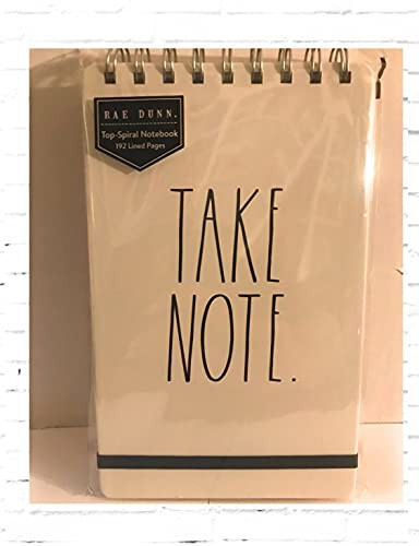 Rae Dunn Top Spiral Notebook 192 Lined Pages Take Note