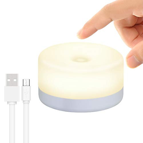Baby Night Light, RTSU Rechargeable Mini Touch Light, Wireless LED Night Lights for Kids, Portable Bedside Lamp for Breastfeeding, Dimmable Nursery Lamp