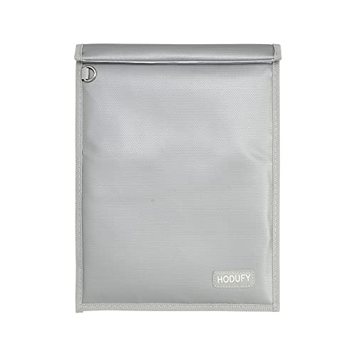 Faraday Bag for Tablets -15 x 10 inches-, Faraday Bags for Phones  and  Key Fobs, Faraday Cage, Fireproof  and  Water Resistant Bag, Anti-Theft Pouch, Anti-Hacking Case Blocker -Grey-